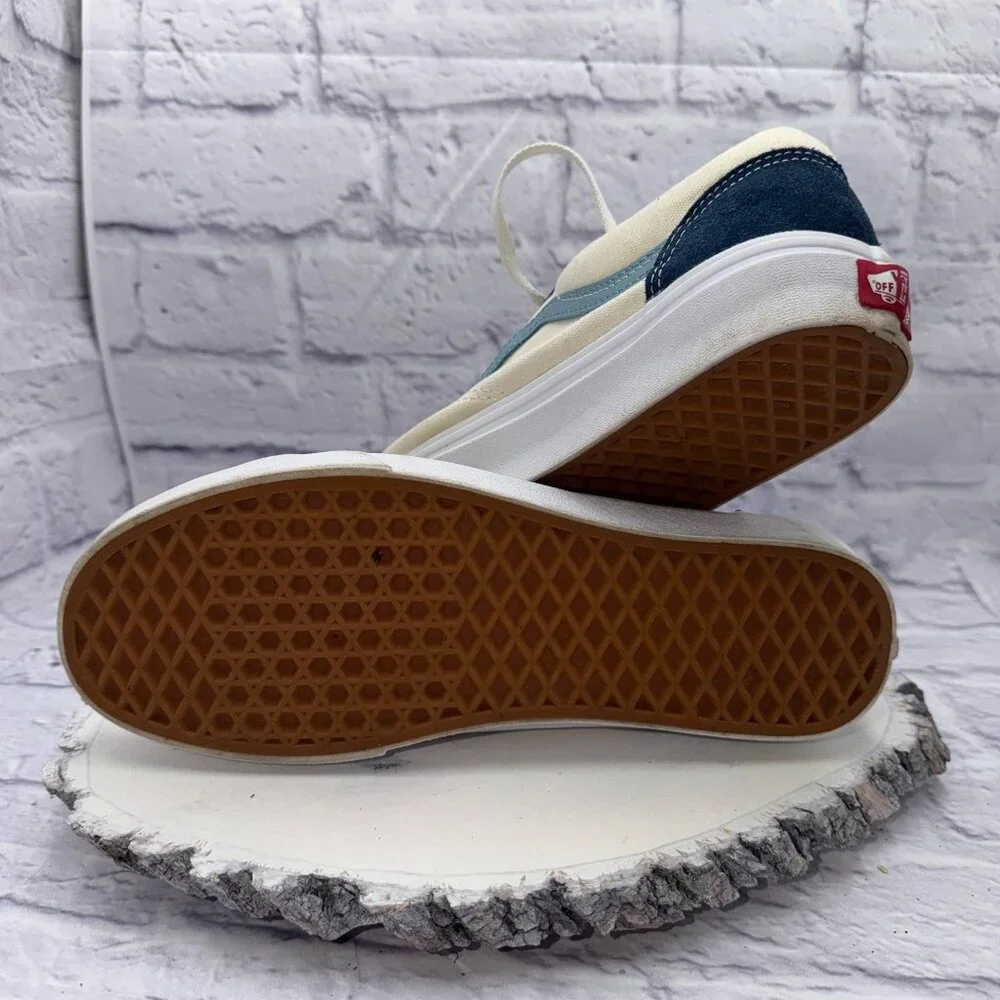 Vans OG Style 36 Blue Beige Men 9.5 Women 11 Skate Shoes Sneakers Retro - Picture 11 of 11